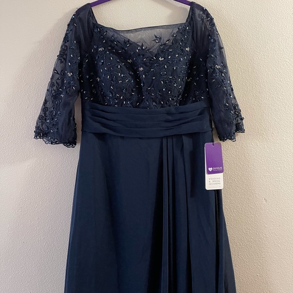 JJs House | Dresses | Jjs House Collection Dark Blue Navy Maxi Evening ...
